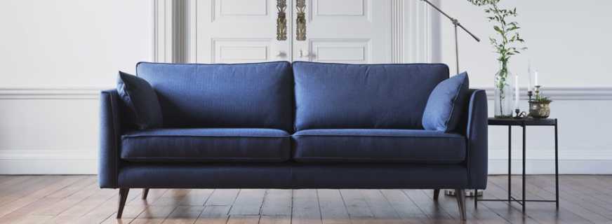 Comment choisir un canapé bleu pour l'intérieur, des combinaisons de couleurs réussies