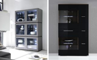 Comment choisir une armoire pour le salon dans un style moderne, une sélection de photos