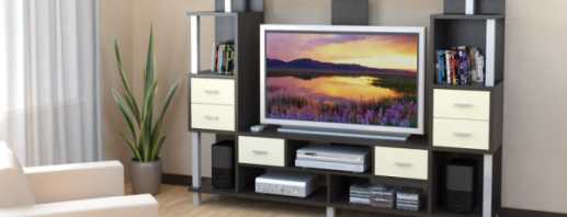 Types de meubles pour TV, designs dans le salon