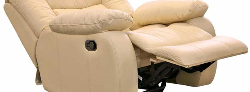 Fonctions utiles du fauteuil inclinable, variétés de modèles