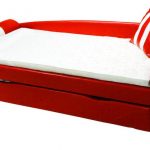 Canapé-lit pour enfant avec matelas orthopédique Ferrari Red