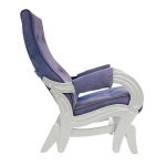 Fauteuil violet avec structure en métal